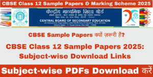 Read more about the article CBSE Class 12 Sample Papers Marking Scheme 2025: Download Now All Subject PDF
