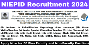 Read more about the article NIEPID Recruitment 2024 – Faculty and Non-Faculty Positions