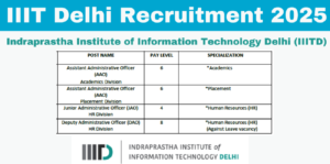 Read more about the article IIIT Delhi Recruitment 2025: Apply Online
