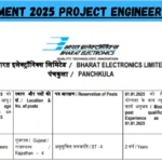 BEL Recruitment 2025 Project Engineer-I Vacancies