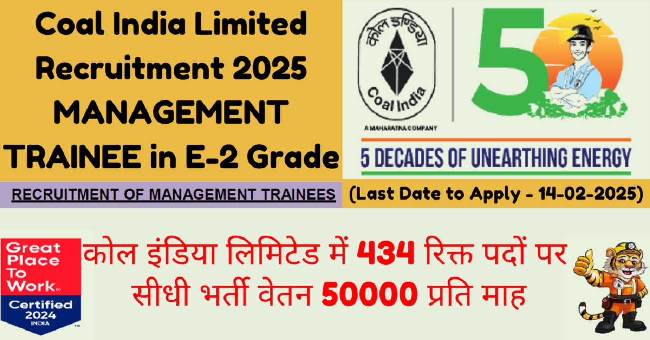 Coal India Limited Recruitment 2025