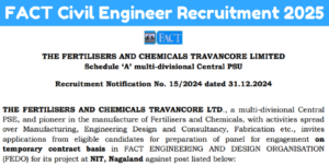 Read more about the article FACT Civil Engineer Recruitment 2025