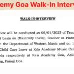 Kala Academy Goa Walk-In Interview 2025