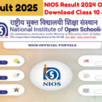 NIOS Result 2024 October Session: Result Declared Download Class 10 & 12 Marksheet