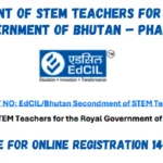 STEM Teachers for RGoB Recruitment 2025